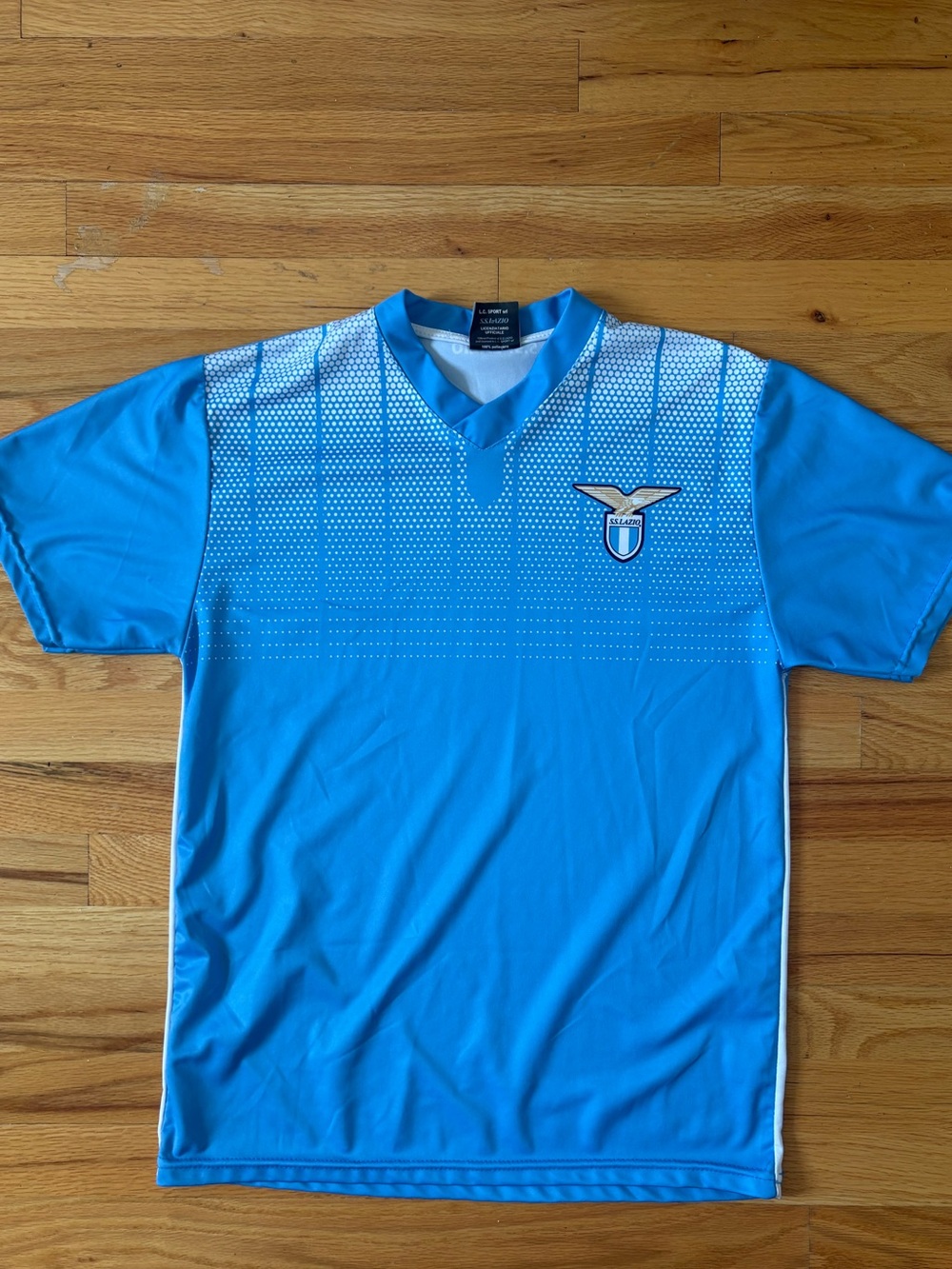 S.S. Lazio light blue soccer jersey size small